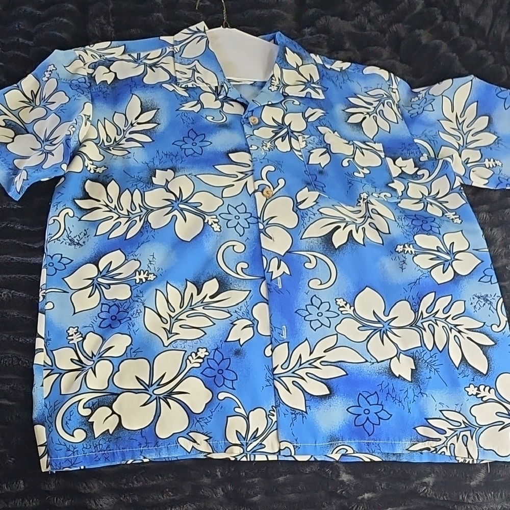 Blue Floral Kids Shirt